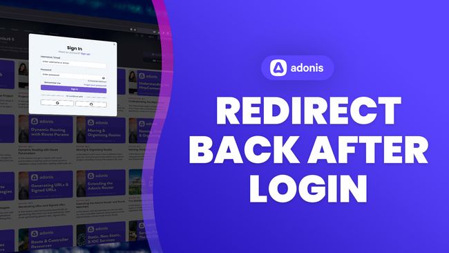 Redirect back after login