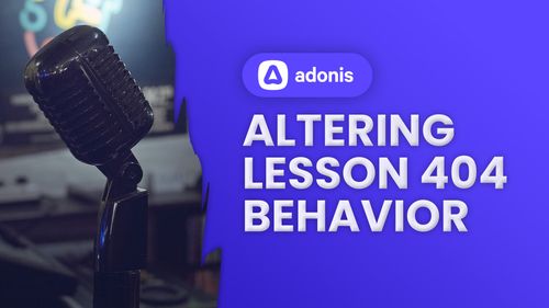 Altering Lesson 404 Behavior