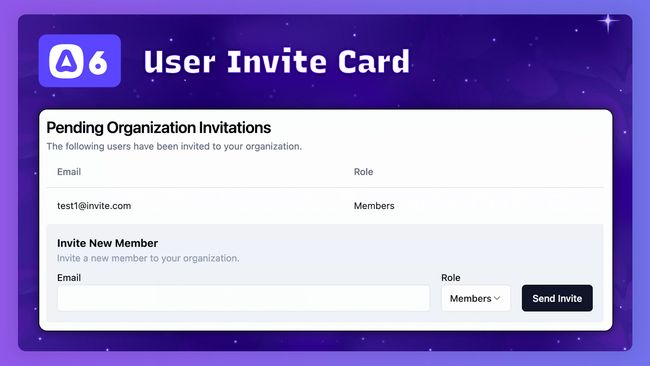 User Invite Card