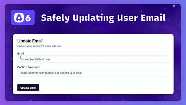 Safely Updating the User's Email