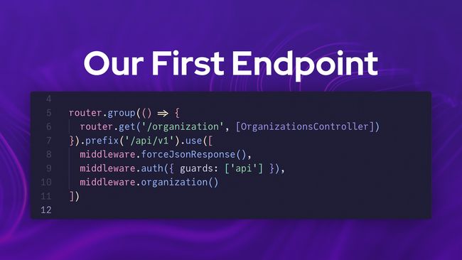 Our first API endpoint