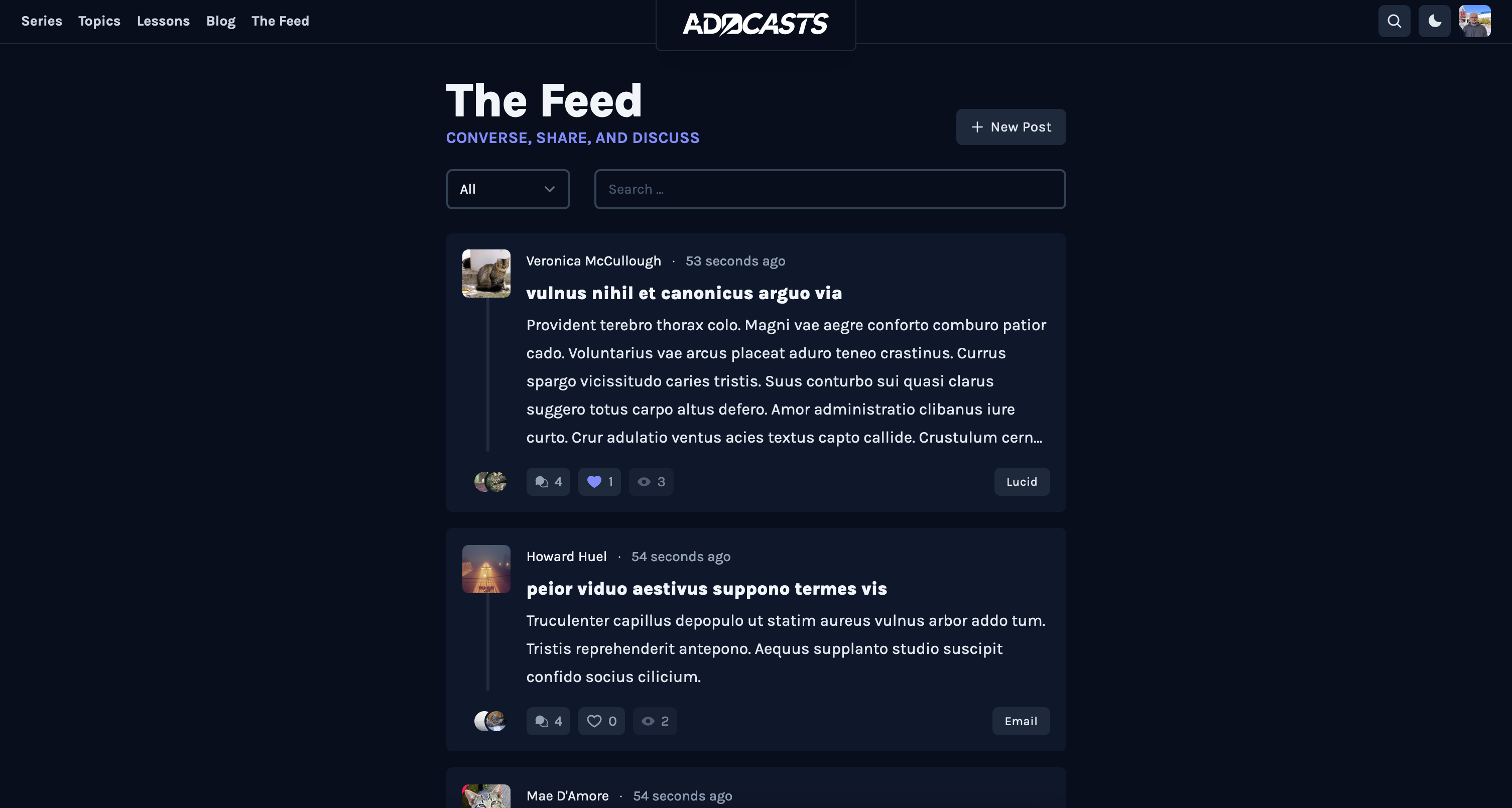 The Feed preview